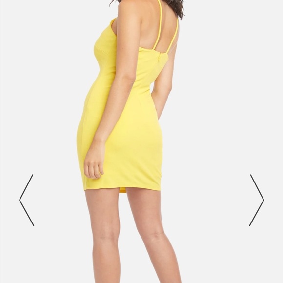 Yellow Bebe Ruffle Dress - Picture 2 of 6